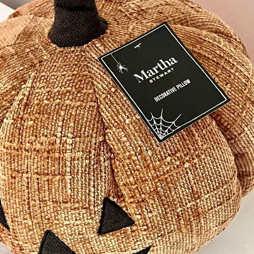 Martha Stewart Halloween Pumpkin Jack-o-Lantern Pillow
